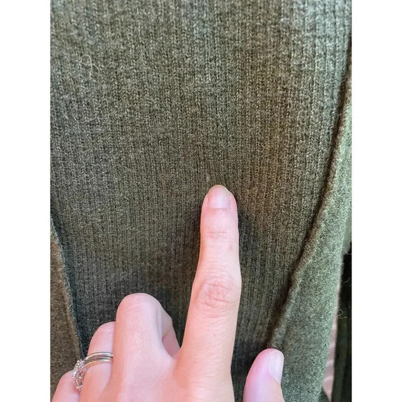 Anthropologie sparrow green wool moto sweater jacket. - Picture 5 of 6